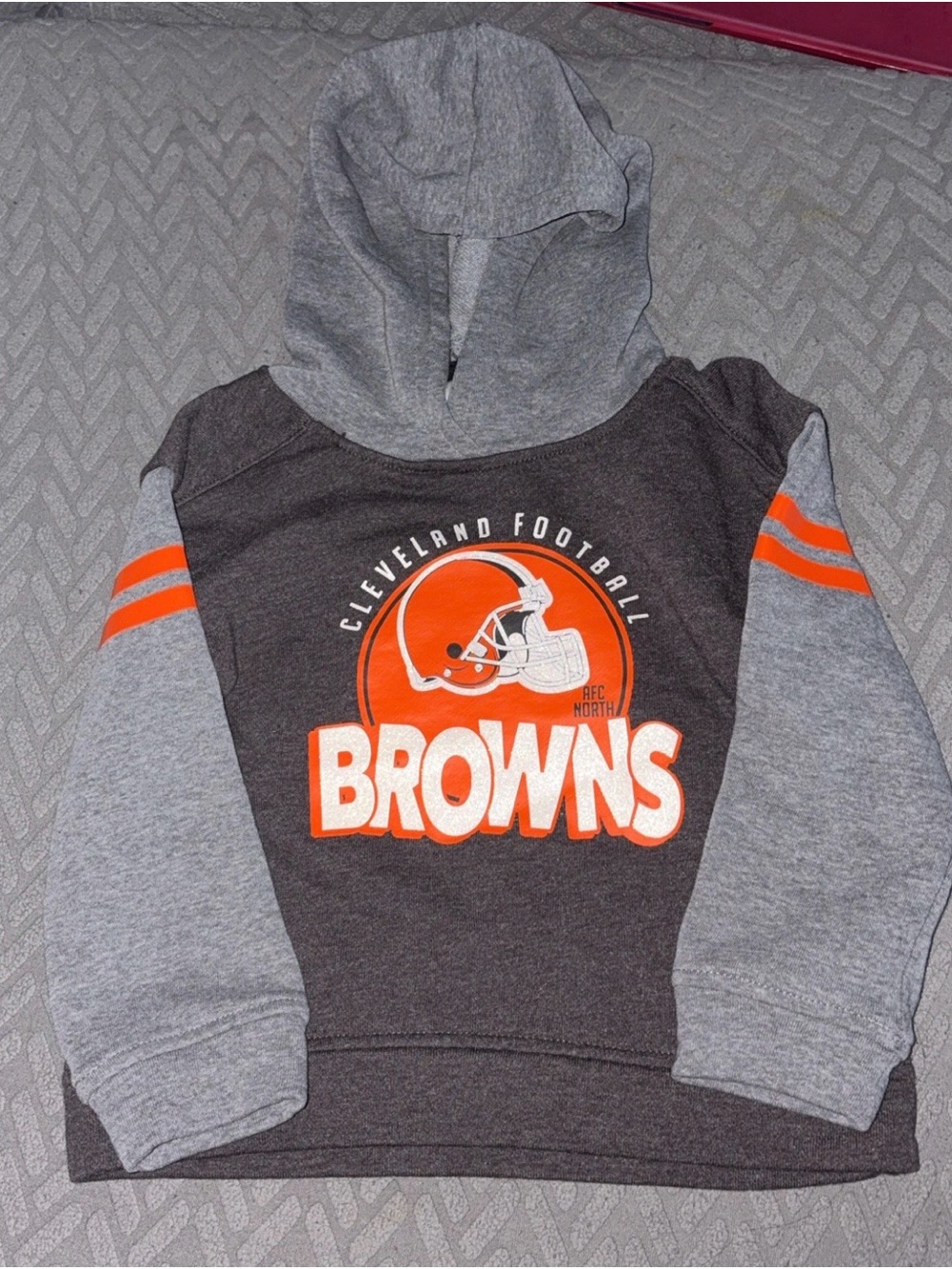 NFL Cleveland Browns Youth Hoodie - Gray & Orange Pullover